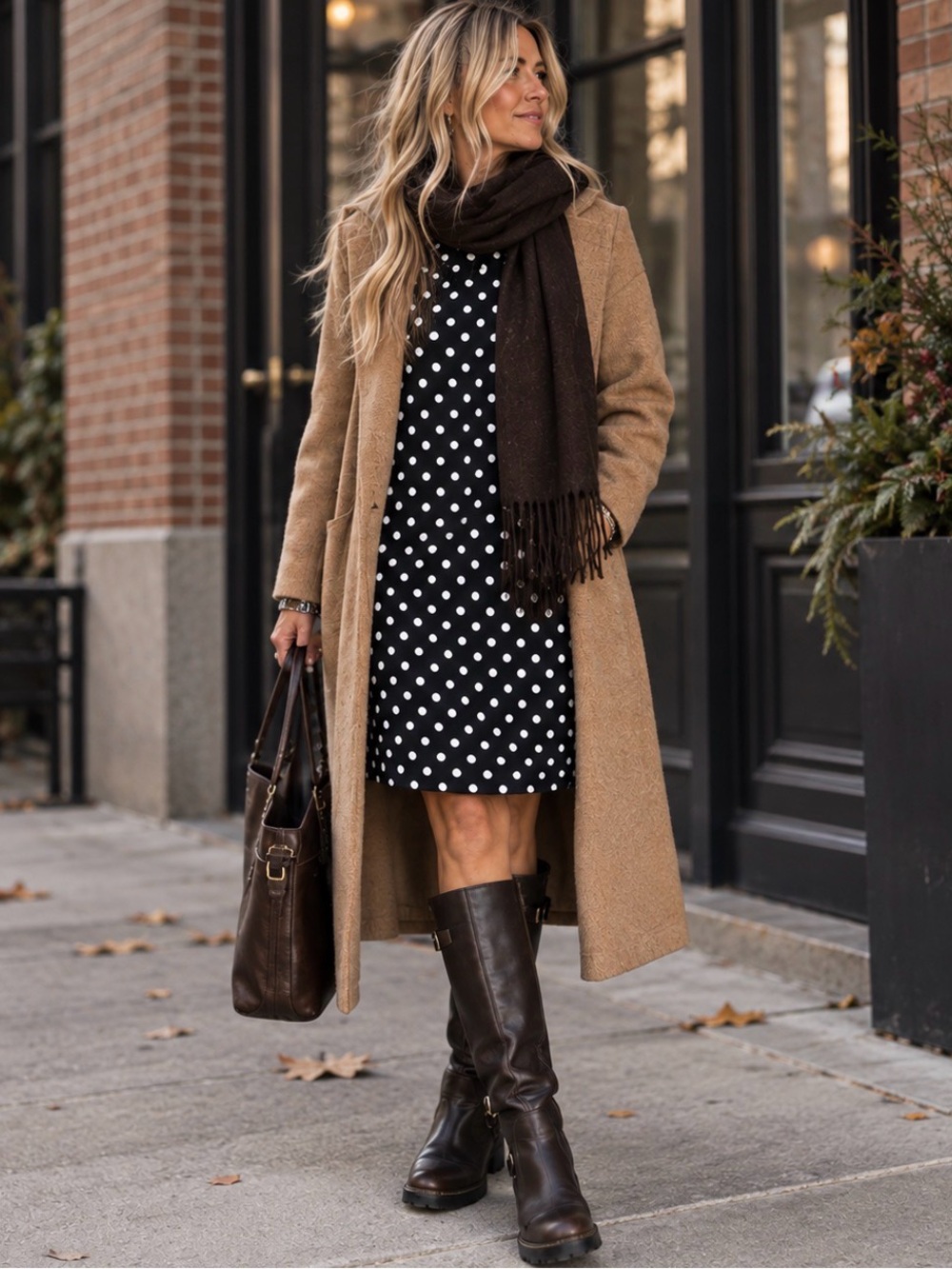 shelby & palmer polka dot sheath dress size 12 flutter sleeve office career